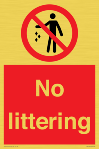 No littering